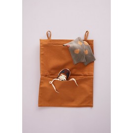 Kids Concept - Υφασμάτινη Κρεμαστή Θήκη Παιχνιδιών Βrown