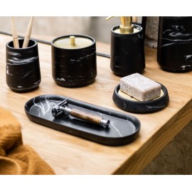 Andrea House - Δίσκος Μπάνιου Black Marble Effect