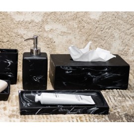 Andrea House - Θήκη Για Χαρτομάντηλα Black Marble Effect