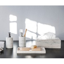 Andrea House - Θήκη Για Χαρτομάντηλα White Marble Effect Andrea House - Θήκη Για Χαρτομάντηλα White Marble Effect