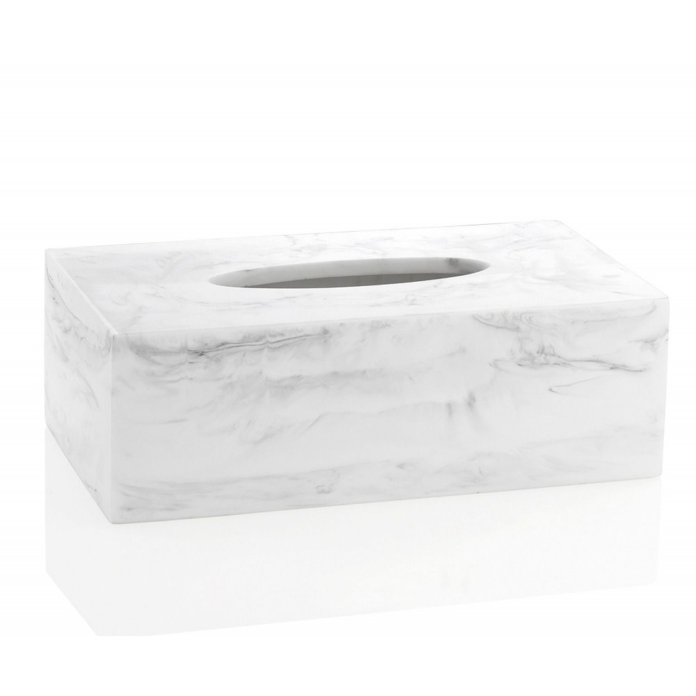 Andrea House - Θήκη Για Χαρτομάντηλα White Marble Effect Andrea House - Θήκη Για Χαρτομάντηλα White Marble Effect