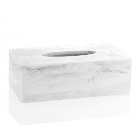 Andrea House - Θήκη Για Χαρτομάντηλα White Marble Effect