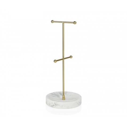 Andrea House - Βάση Κοσμημάτων Golden Metal Marble Effect