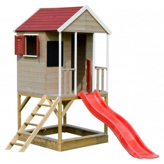 Wendi Toys - Ξύλινο Υπερυψωμένο Σπιτάκι Εξωτερικού Χώρου Με Τσουλήθρα Summer Adventure Wendi Toys - Ξύλινο Υπερυψωμένο Σπιτάκι Εξωτερικού Χώρου Με Τσουλήθρα Summer Adventure
