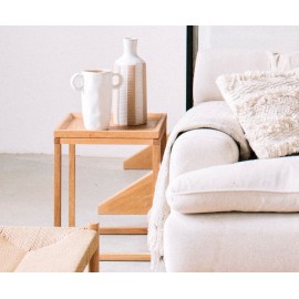 Andrea House - Δρύινο Βοηθητικό Τραπεζάκι Cube