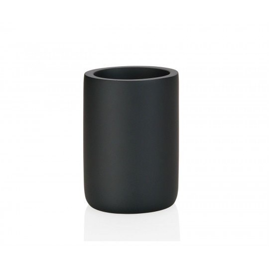 Andrea House - Ποτηράκι Για Οδοντόβουρτσες Black Resin Andrea House - Ποτηράκι Για Οδοντόβουρτσες Black Resin