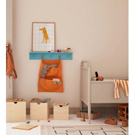 Kids Concept - Ξύλινο Ράφι Κρεμάστρα Star Turqoise