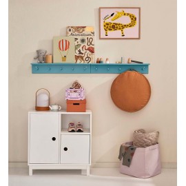 Kids Concept - Ξύλινο Ράφι Κρεμάστρα Star Turqoise