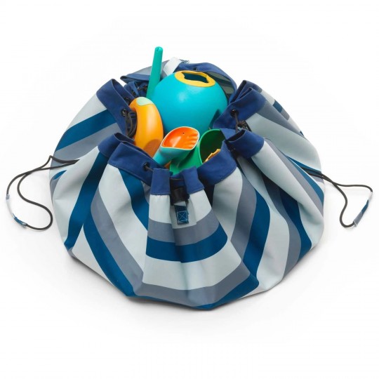 Play&Go - Στρώμα Παιχνιδιού - Τσάντα 2 Σε 1 Outdoor Blue/Green Stripes