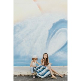 Play&Go - Στρώμα Παιχνιδιού - Τσάντα 2 Σε 1 Outdoor Blue/Green Stripes