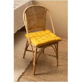 Calma House - Τετράγωνο Μαξιλάρι Καρέκλας Gavema Mustard 40x40cm