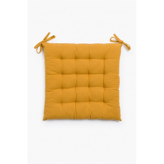 Calma House - Τετράγωνο Μαξιλάρι Καρέκλας Gavema Mustard 40x40cm
