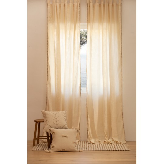 Calma House - Έτοιμη Κουρτίνα Asana Ecru 140x280cm