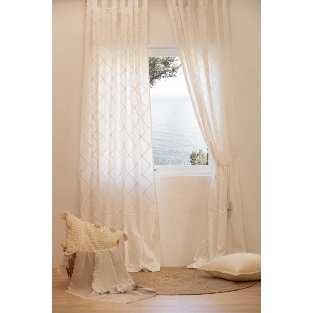 Calma House - Έτοιμη Κουρτίνα Royal White 140x280cm