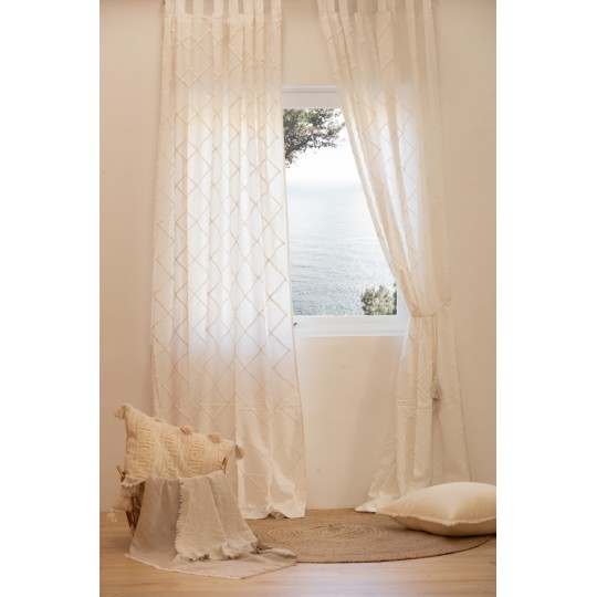 Calma House - Έτοιμη Κουρτίνα Royal White 140x280cm