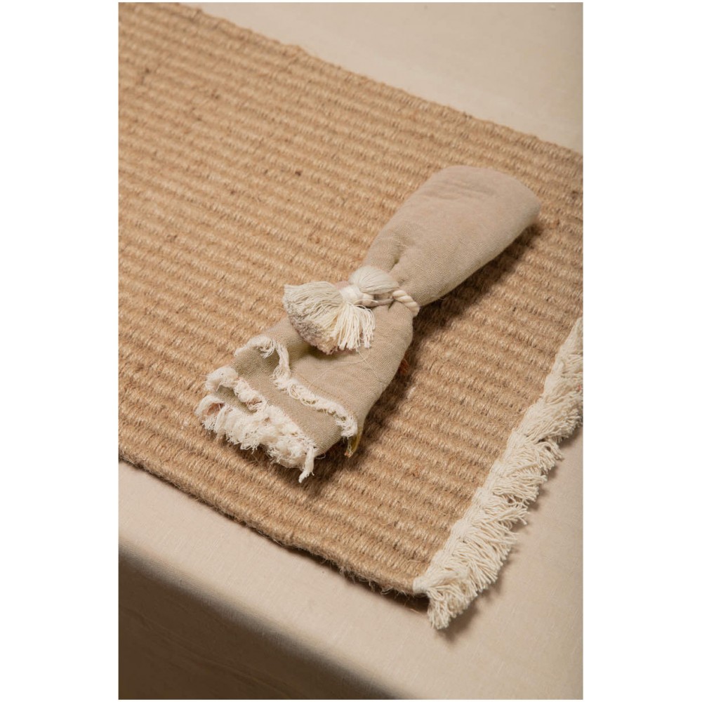 Calma House - Σετ 4 Πετσέτες Κουζίνας Με Σκοινί Layer Beige 45x45cm