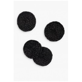 Calma House - Σετ 4 Σουβέρ Jute Ural Black 10cm