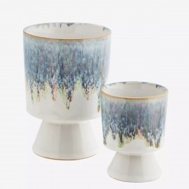 Madam Stoltz - Πήλινο Κασπώ Off White/Blue S