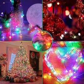 100 Φωτάκια Χαλκού Led 10m Με Μετασχηματιστή Πολύχρωμα