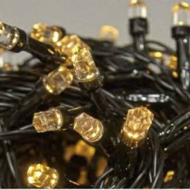 100 Led Diamond Φωτάκια με Πρόγραμμα 13m Μαύρο Καλώδιο Θερμό Φως 