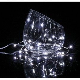 20 Led Φωτάκια Χαλκού 2m Με Μπαταρία Ψυχρό Φως