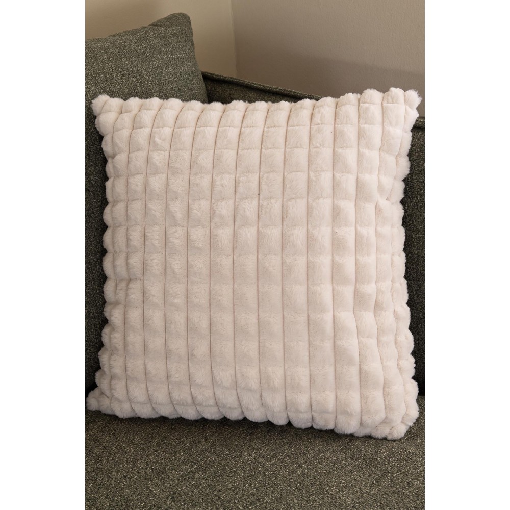 1060003 Διακοσμητική Μαξιλαροθήκη Relax Faux Fur (45x45) 280gsm διπλής όψεως Royal Carpet - 45 x 45 cm