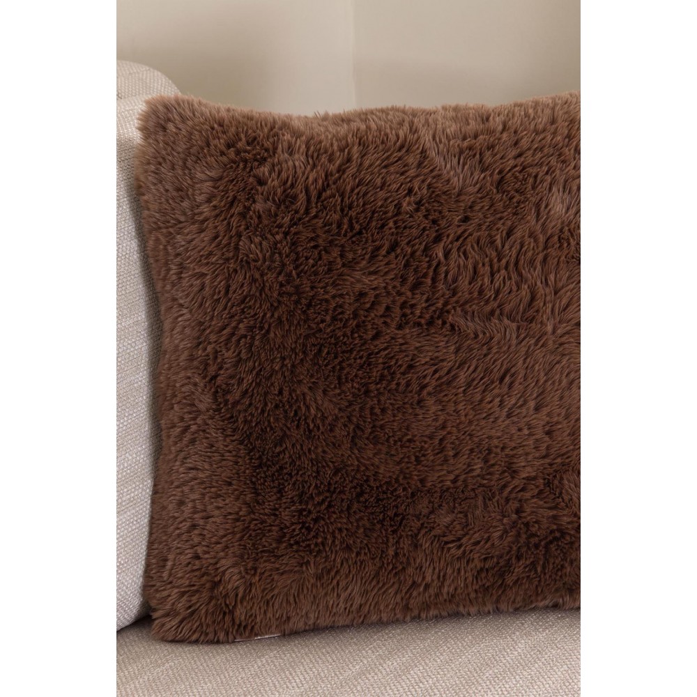 1060017 Διακοσμητική Μαξιλαροθήκη Comfy Faux Fur (45x45) 420gsm διπλής όψεως Royal Carpet - 45 x 45 cm