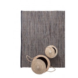 Χαλί Urban Cotton Kilim Venza Black Royal Carpet - 160 x 230 cm Χαλί Urban Cotton Kilim Venza Black Royal Carpet - 160 x 230 cm