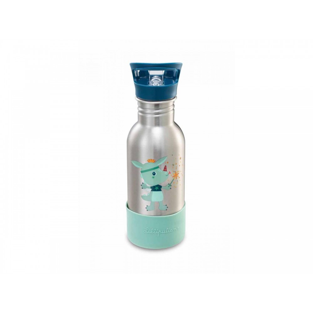 Lilliputiens - Ανοξείδωτο Μπουκάλι Με Πάτο Σιλικόνης Magic Joe 600ml