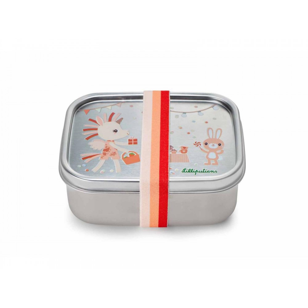 Lilliputiens - Ανοξείδωτο Φαγητοδοχείο Με Ελαστικό Ιμάντα Happy Lena