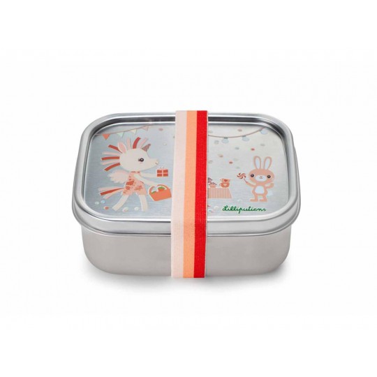 Lilliputiens - Ανοξείδωτο Φαγητοδοχείο Με Ελαστικό Ιμάντα Happy Lena