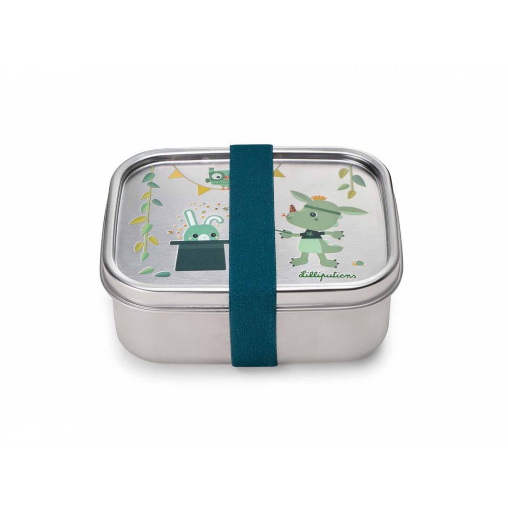 Lilliputiens - Ανοξείδωτο Φαγητοδοχείο Με Ελαστικό Ιμάντα Magic Joe