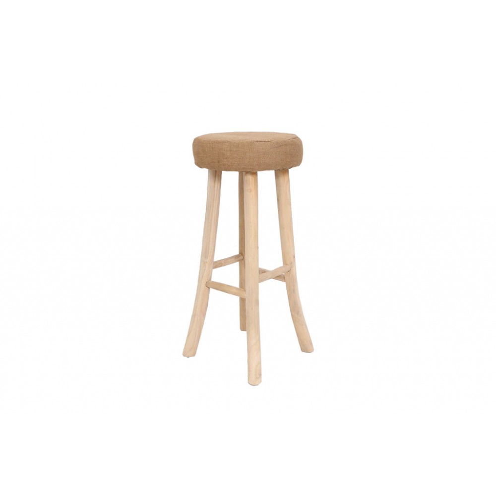 Σκαμπό Bar Mimosa FT 180 (34x73) teak ξύλο Soulworks