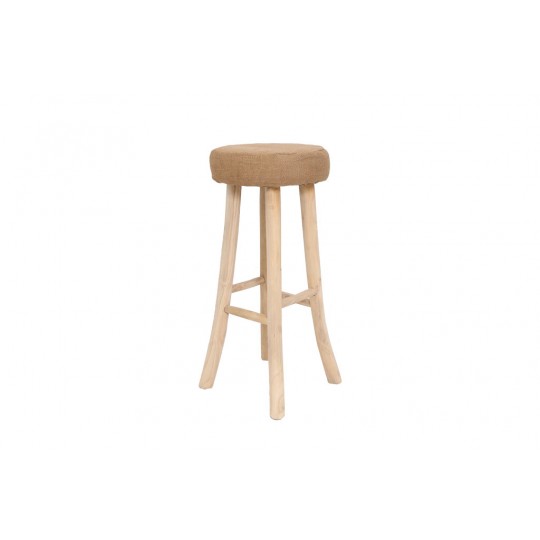 Σκαμπό Bar Mimosa FT 180 (34x73) teak ξύλο Soulworks