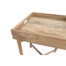 Τραπέζι Tray (50x50x66) παλαιωμένο ιαβανέζικο teak Soulworks