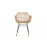 Καρέκλα Τραπεζαρίας με μπράτσα Marea Black legs (57x60x82) Μέταλλο + Kubu rattan Soulworks