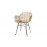 Καρέκλα Τραπεζαρίας με μπράτσα Marea Black legs (57x60x82) Μέταλλο + Kubu rattan Soulworks