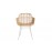 Καρέκλα Τραπεζαρίας με μπράτσα Marea White legs (57x60x82) Μέταλλο + Kubu rattan Soulworks
