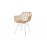 Καρέκλα Τραπεζαρίας με μπράτσα Marea White legs (57x60x82) Μέταλλο + Kubu rattan Soulworks