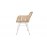 Καρέκλα Τραπεζαρίας με μπράτσα Marea White legs (57x60x82) Μέταλλο + Kubu rattan Soulworks