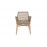Καρέκλα Τραπεζαρίας με μπράτσα Thin Air Low Back Latte (61x59x79) eucalyptus & rope Soulworks