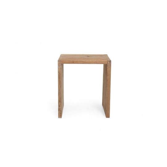 Βοηθητικό Τραπέζι Infinity (40x40x45) reclaimed teak rustic finish Soulworks
