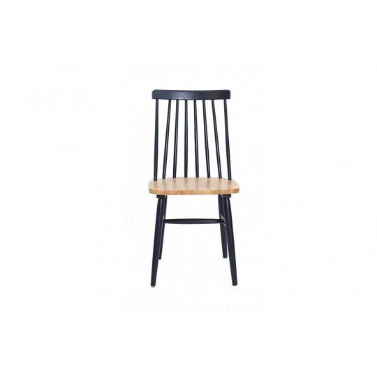 Καρέκλα Τραπεζαρίας Kristie Natural/Navy Blue (42x52x87) Soulworks