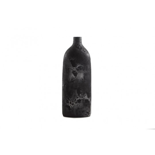 Κεραμικό Διακοσμητικό βάζο Siso Oki Black Spot Silver Large (26x18x70) Soulworks