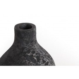 Κεραμικό Διακοσμητικό βάζο Siso Oki Black Spot Silver Large (26x18x70) Soulworks