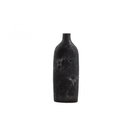 Κεραμικό Διακοσμητικό βάζο Siso Oki Black Spot Silver Medium (18x13x50) Soulworks