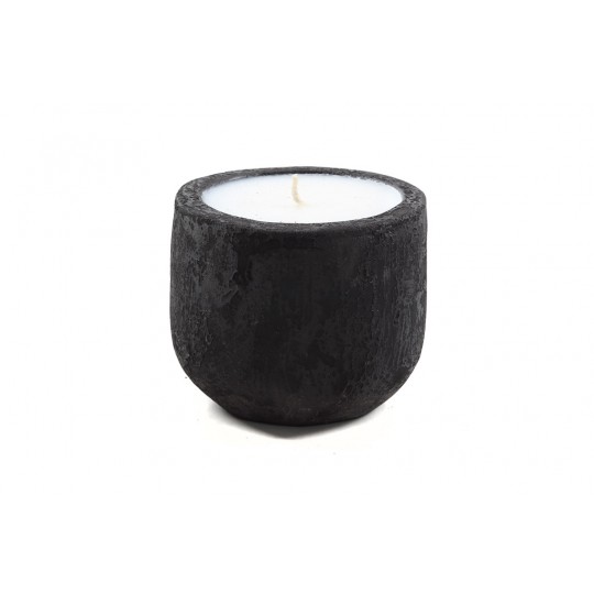 Κεραμικό Κηροπήγιο Mingi Black Spot Gray Large (15x15x14) Soulworks