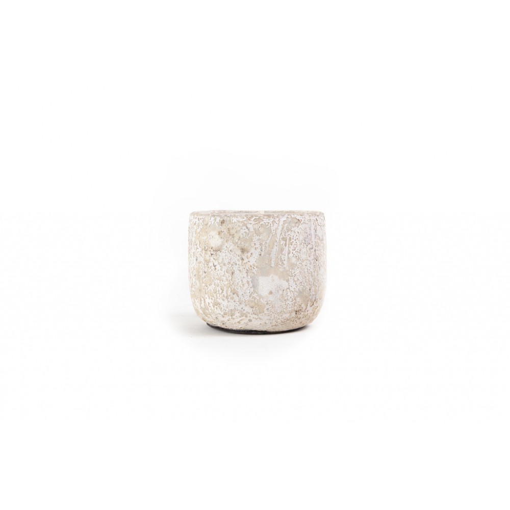 Κεραμικό Κηροπήγιο Mingi White Classic Medium (13x13x12) Soulworks