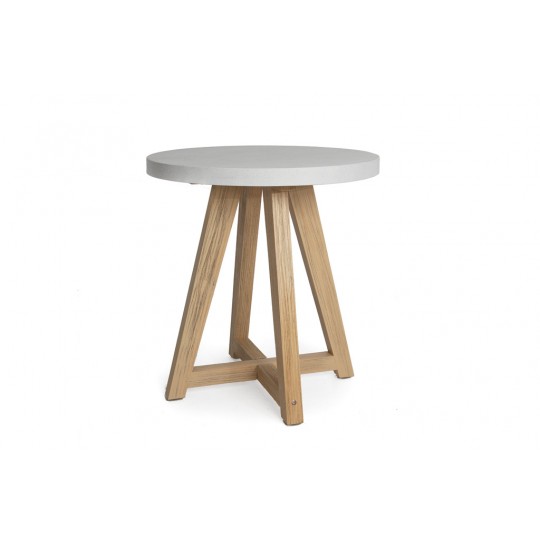 Τραπέζι Bistro Noria Terazzo White (70x70x75) ακακια Soulworks