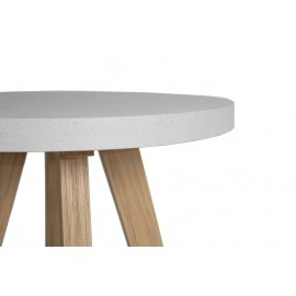 Τραπέζι Bistro Noria Terazzo White (70x70x75) ακακια Soulworks
